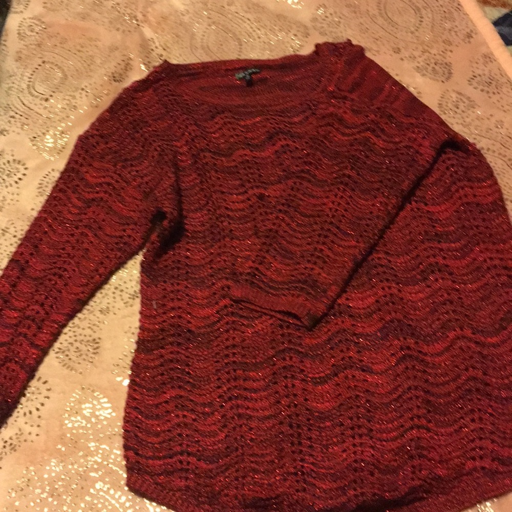 Red and gold sweater